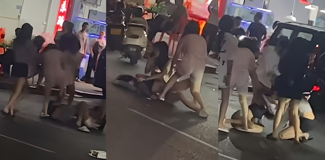 精神小妹街头冲突现场 衣服撕裂大长腿全露 身材惊艳火辣太养眼！