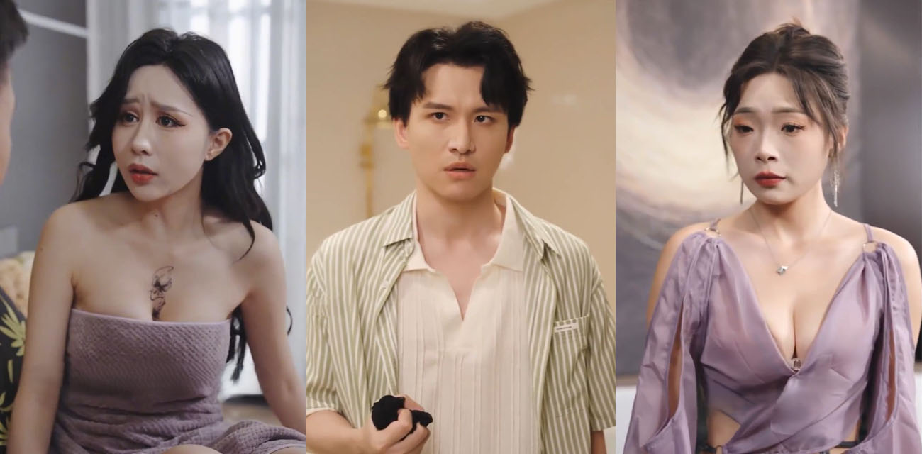 擦边短剧《横刀夺爱》女同戏码香艳激烈 美乳交缠湿身摩擦 互相取悦画面极致诱惑！