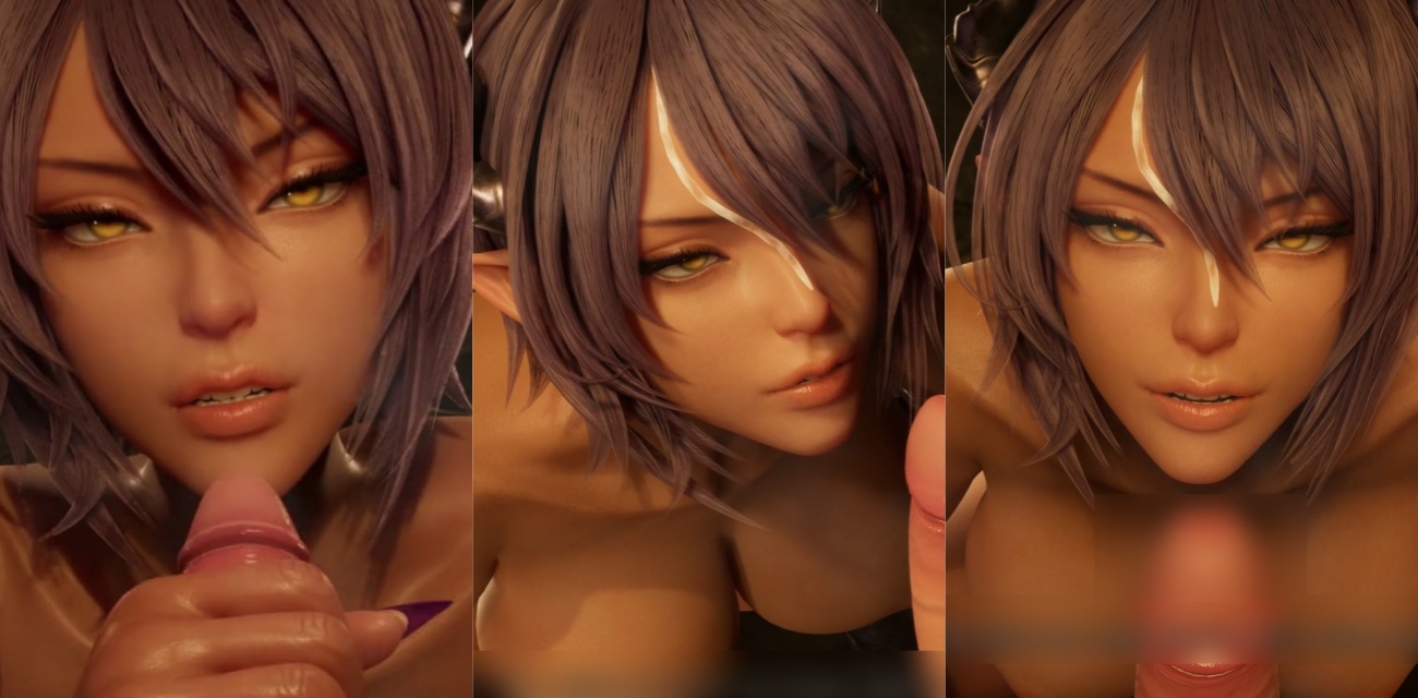 3D精彩动漫之魔女的侵袭 紫发角魔深喉吞吐不断吸吮肉棒 长篇成女色欲爆表