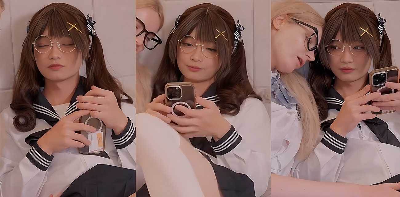 推特顶级男娘Aroma异国激战 与德国金发大姐姐在房间玩反差制服play 被彻底征服