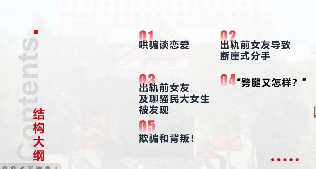 33页长文ppt曝光民族大学研一曾某出轨前女友搔扰校友
