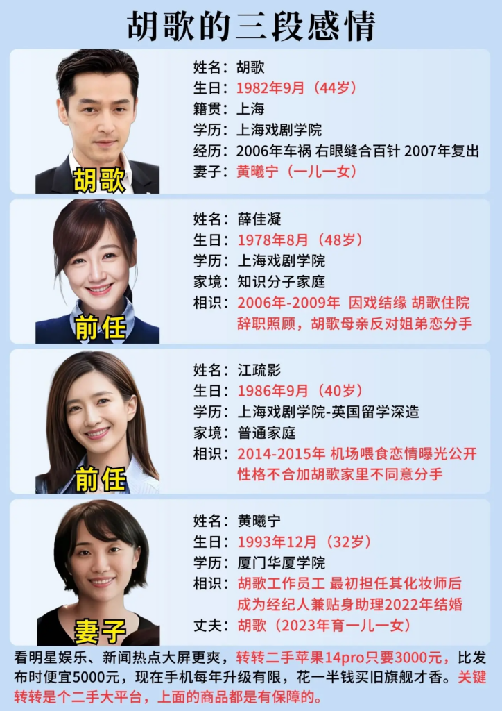 胡歌再馅危机正牌初恋前女友晒出暧昧书信记录