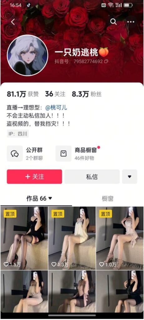 8万粉丝抖音擦边女网红一只扔逃桃御姐私拍宠粉福利视频流出