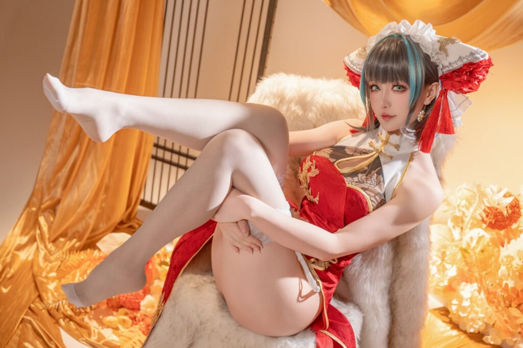 星之迟迟[18+福利姬coser写真集]碧蓝航线cos柴郡旗袍[47p+1v]（共54张图片）