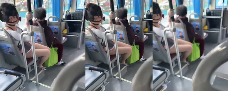 公交车惊现口球女sm圈大佬训练女友玩的还是太大了